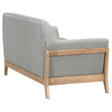 Vaughn Gray Fabric Upholstered Flared Arm Loveseat by Coaster at Eve Furniture