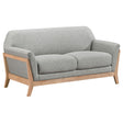 Vaughn Gray Fabric Upholstered Flared Arm Loveseat by Coaster at Eve Furniture