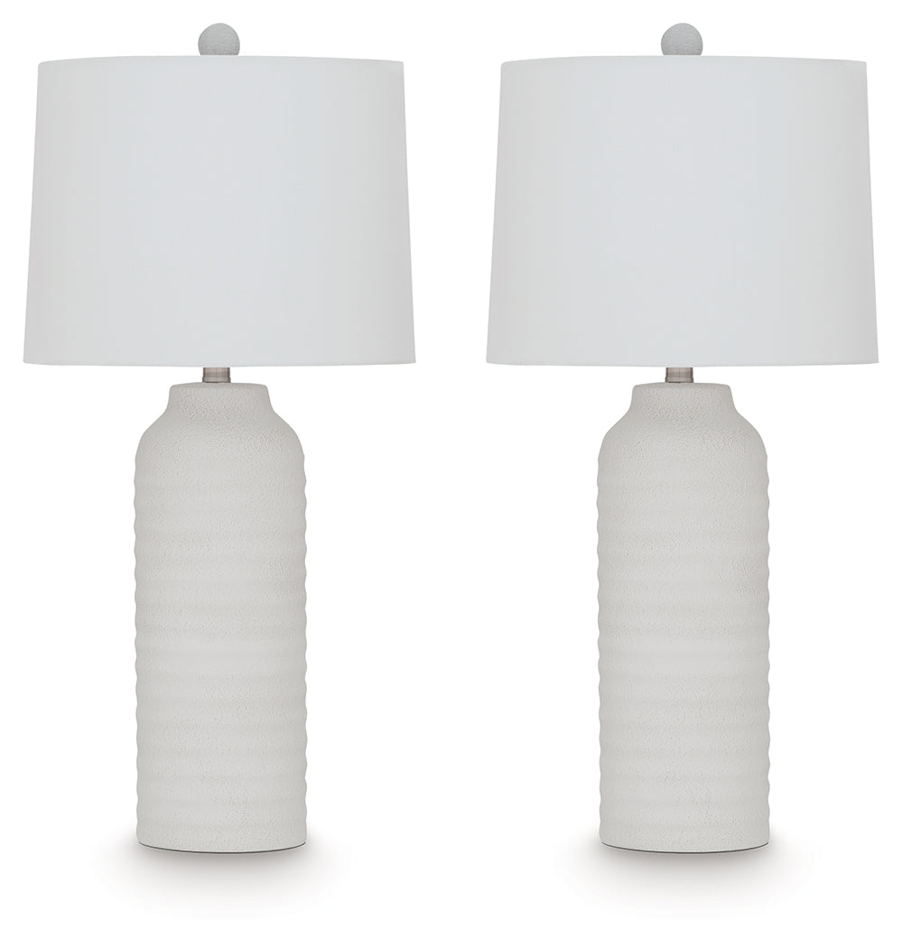 Vauville White Table Lamp (Set of 2) by Ashley at Eve Furniture