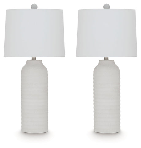 Vauville White Table Lamp (Set of 2) by Ashley at Eve Furniture