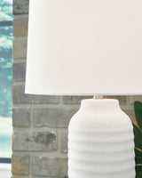 Vauville White Table Lamp (Set of 2) by Ashley at Eve Furniture