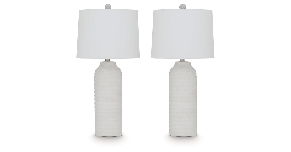Vauville White Table Lamp (Set of 2) by Ashley at Eve Furniture