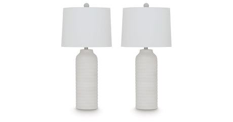 Vauville White Table Lamp (Set of 2) by Ashley at Eve Furniture