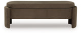 Vavuniya Brown Storage Bench by Ashley at Eve Furniture