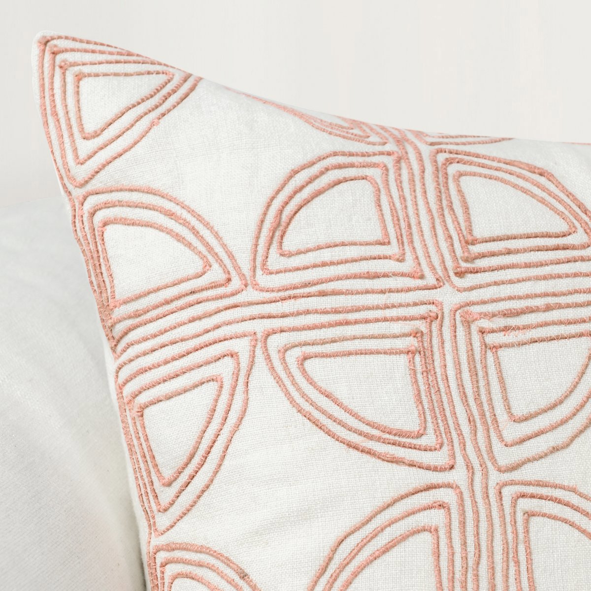 VC Elea Ivory/Blush 22x22 Throw Pillow (Set of 2) by Classic Home at Eve Furniture
