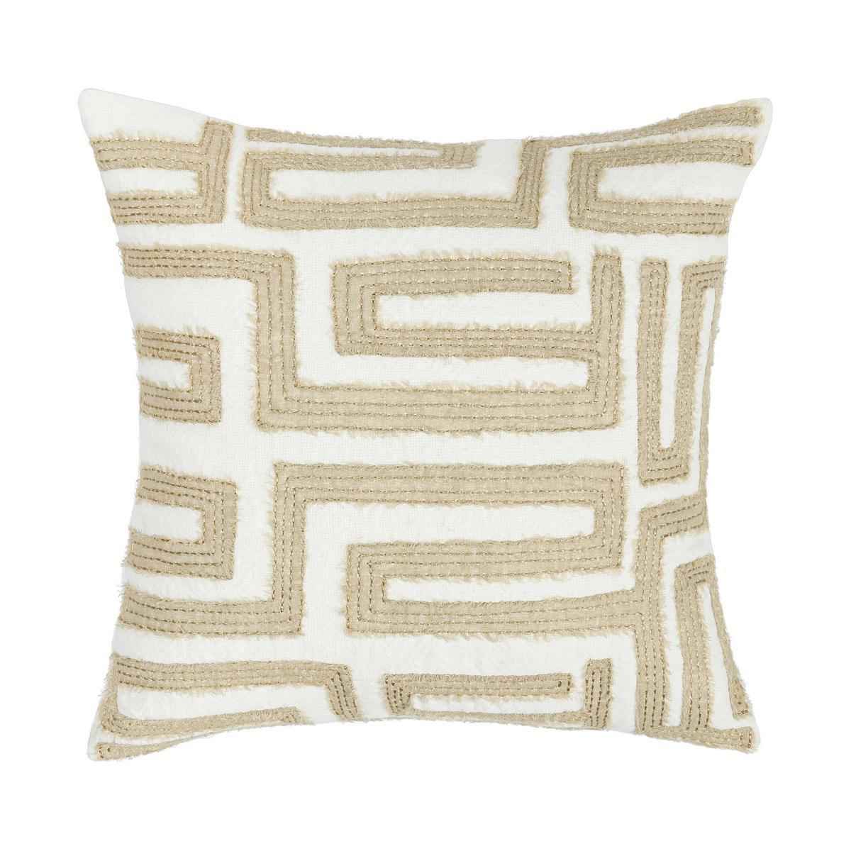 VC Mateo Metallic Gold/Ivory 22X22 Throw Pillow (Set of 2) by Classic Home at Eve Furniture