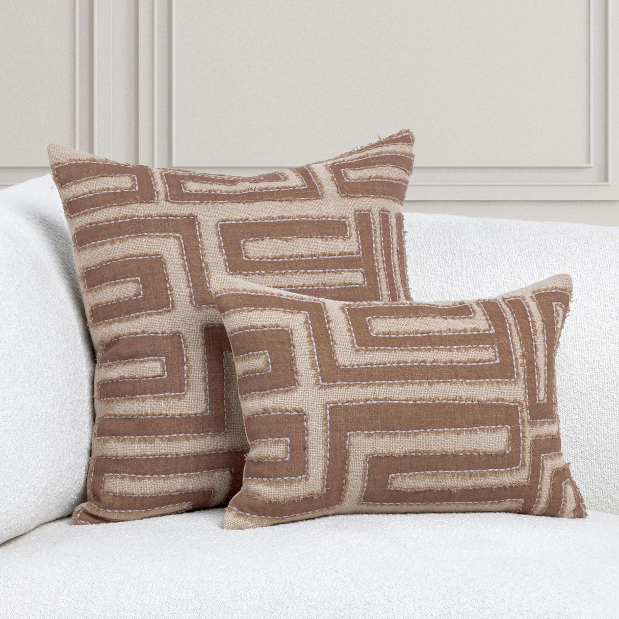 VC Mateo Sepia Brown/Natural 14x20 Throw Pillow (Set of 2) by Classic Home at Eve Furniture