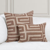 VC Mateo Sepia Brown/Natural 22x22 Throw Pillow (Set of 2) by Classic Home at Eve Furniture