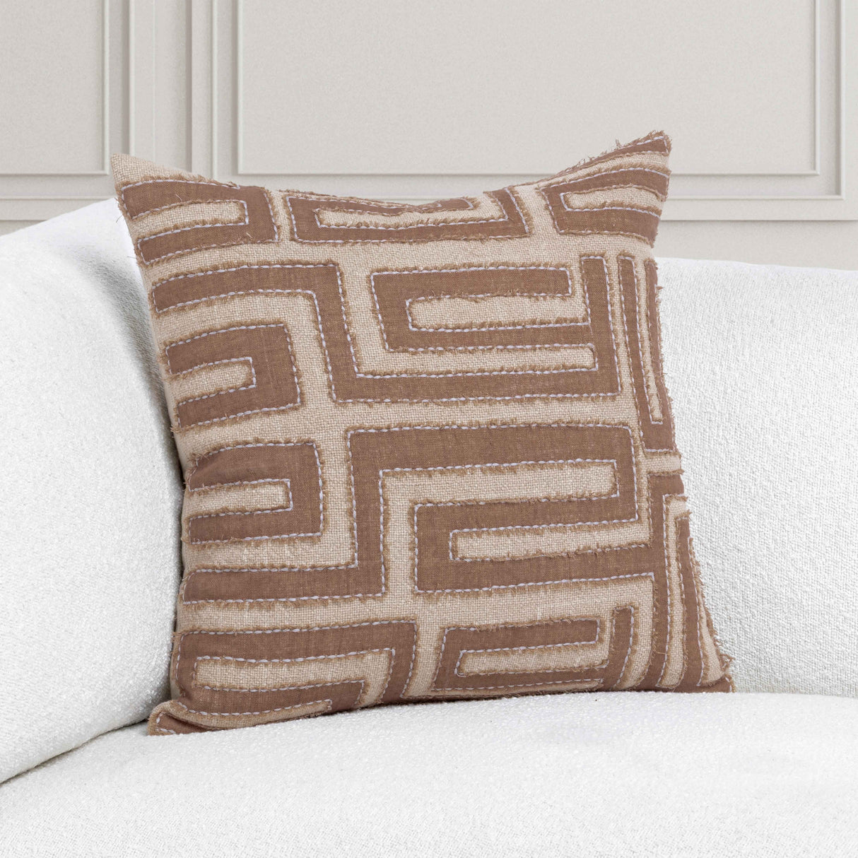 VC Mateo Sepia Brown/Natural 22x22 Throw Pillow (Set of 2) by Classic Home at Eve Furniture