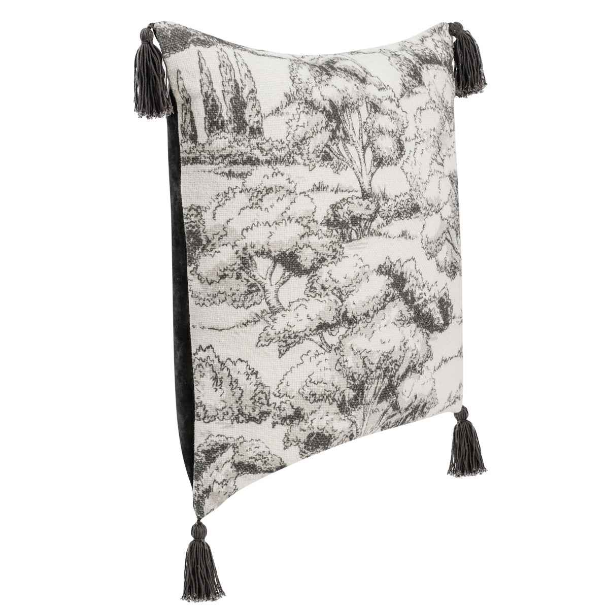 VC Stonework Charcoal 22x22 Throw Pillow (Set of 2) by Classic Home at Eve Furniture