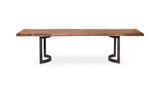 BENT DINING TABLE SMALL SMOKED