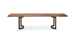 BENT DINING TABLE SMALL SMOKED