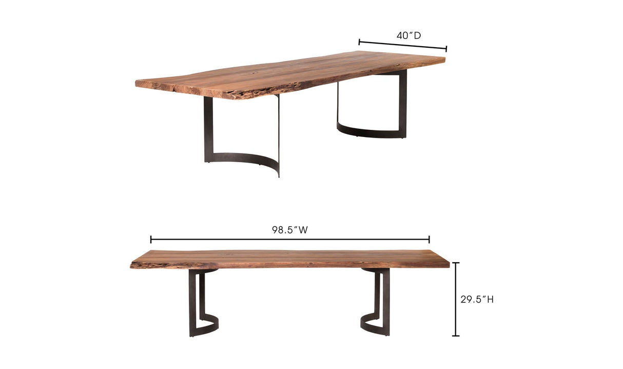 Bent Small Dining Table Brown