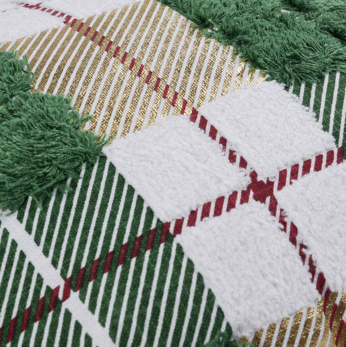 VE Plaid Green Texture Multi Multiple Sizes Throw Pillow by Classic Home at Eve Furniture