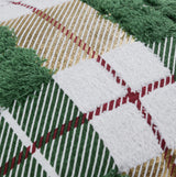 VE Plaid Green Texture Multi Multiple Sizes Throw Pillow (Set of 2) by Classic Home at Eve Furniture