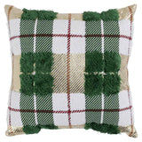 VE Plaid Green Texture Multi Multiple Sizes Throw Pillow (Set of 2) by Classic Home at Eve Furniture