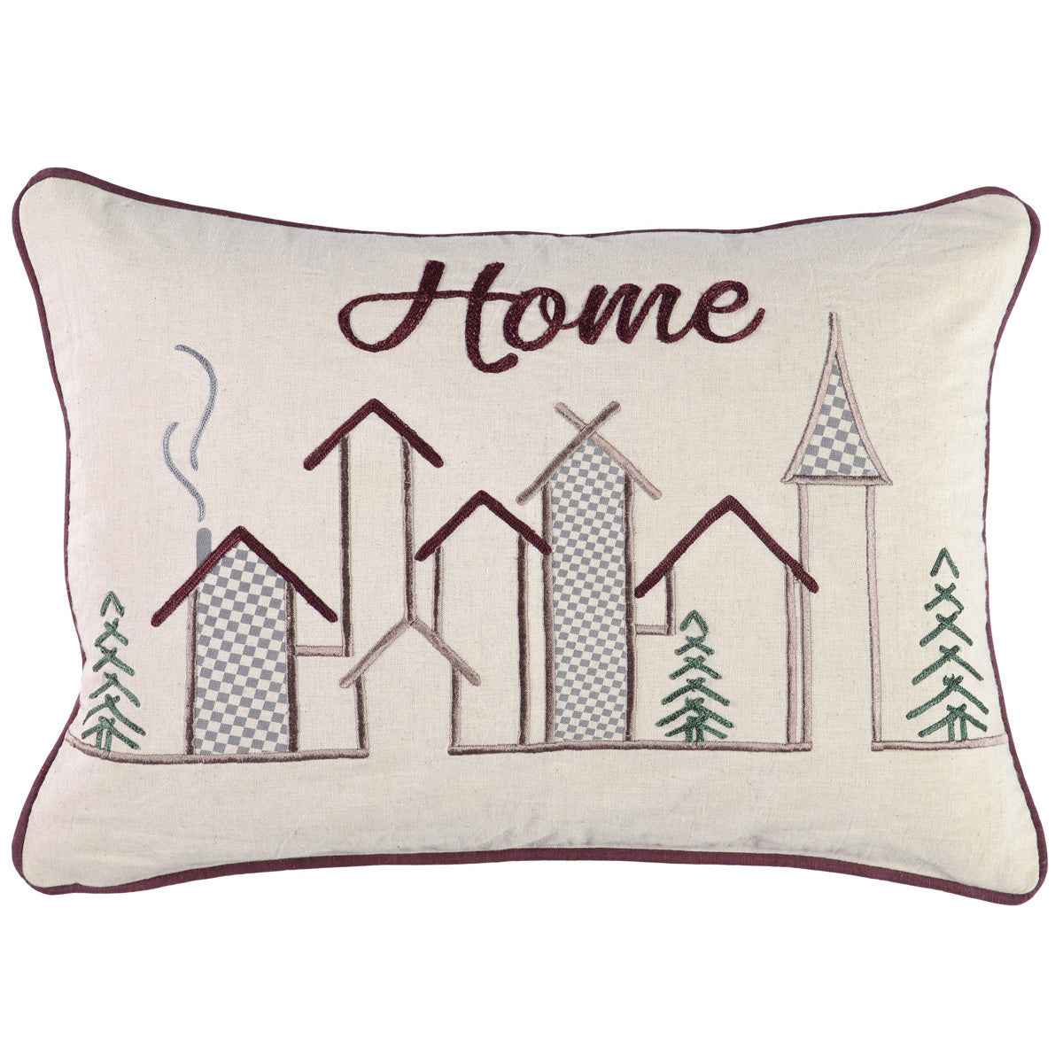 VE Winter Town Natural 14x20 Throw Pillow (Set of 2) by Classic Home at Eve Furniture