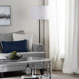 Veda Black/Gold Floor Lamp by Crestview at Eve Furniture