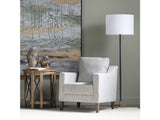 Veda Black/Gold Floor Lamp by Crestview at Eve Furniture