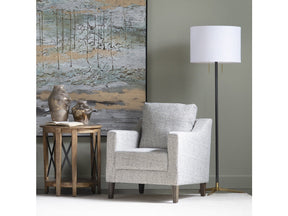 Veda Black/Gold Floor Lamp by Crestview at Eve Furniture