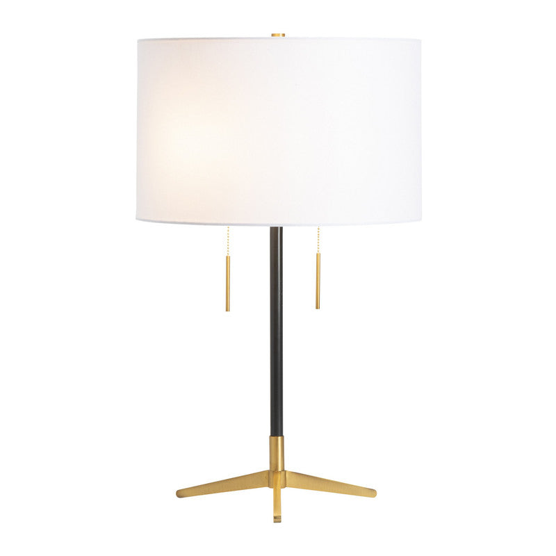 Veda Black/Gold Table Lamp (Set of 2) by Crestview at Eve Furniture