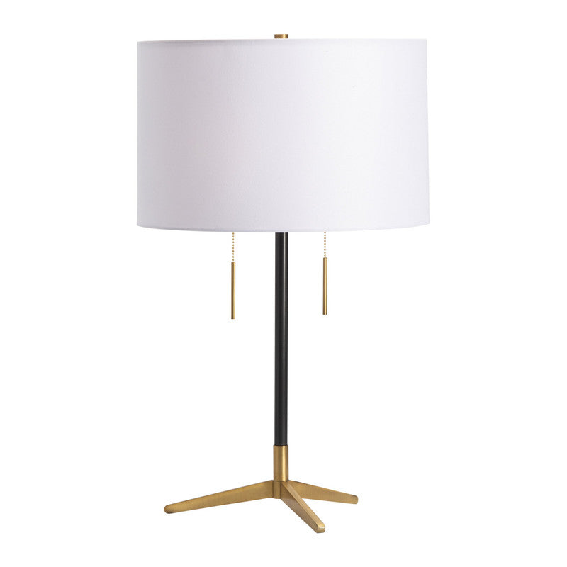 Veda Black/Gold Table Lamp (Set of 2) by Crestview at Eve Furniture