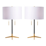 Veda Black/Gold Table Lamp (Set of 2) by Crestview at Eve Furniture