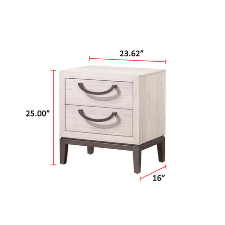 Veda Chalk Nightstand by Crown Mark at Eve Furniture