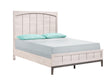 Veda Chalk Queen Panel Bed by Crown Mark at Eve Furniture