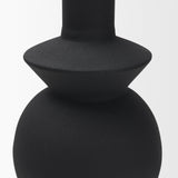 Veda Large Black Metal Geometric Vase by Mercana at Eve Furniture