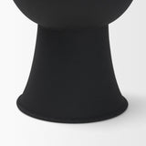 Veda Large Black Metal Geometric Vase by Mercana at Eve Furniture