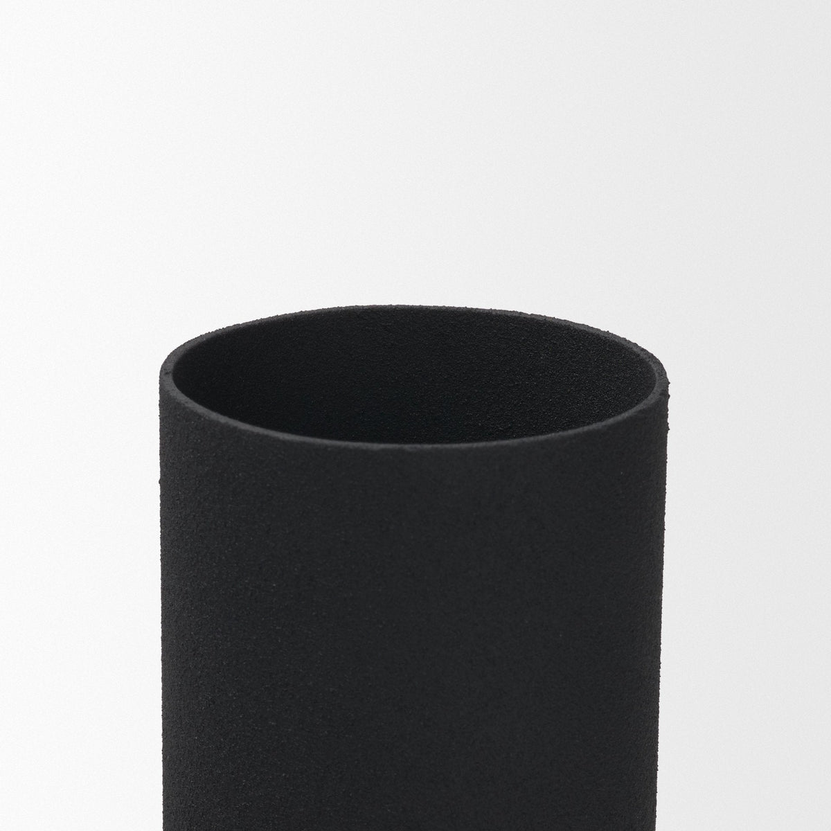 Veda Large Black Metal Geometric Vase by Mercana at Eve Furniture