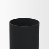 Veda Large Black Metal Geometric Vase by Mercana at Eve Furniture