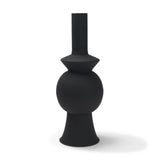 Veda Large Black Metal Geometric Vase by Mercana at Eve Furniture