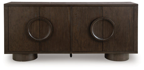 Veeda Dark Brown Accent Cabinet by Ashley at Eve Furniture