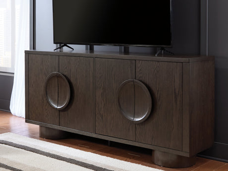 Veeda Dark Brown Accent Cabinet by Ashley at Eve Furniture