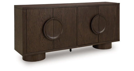 Veeda Dark Brown Accent Cabinet by Ashley at Eve Furniture