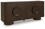 Veeda Dark Brown Accent Cabinet by ASHLEY FURNITURE at Eve Furniture