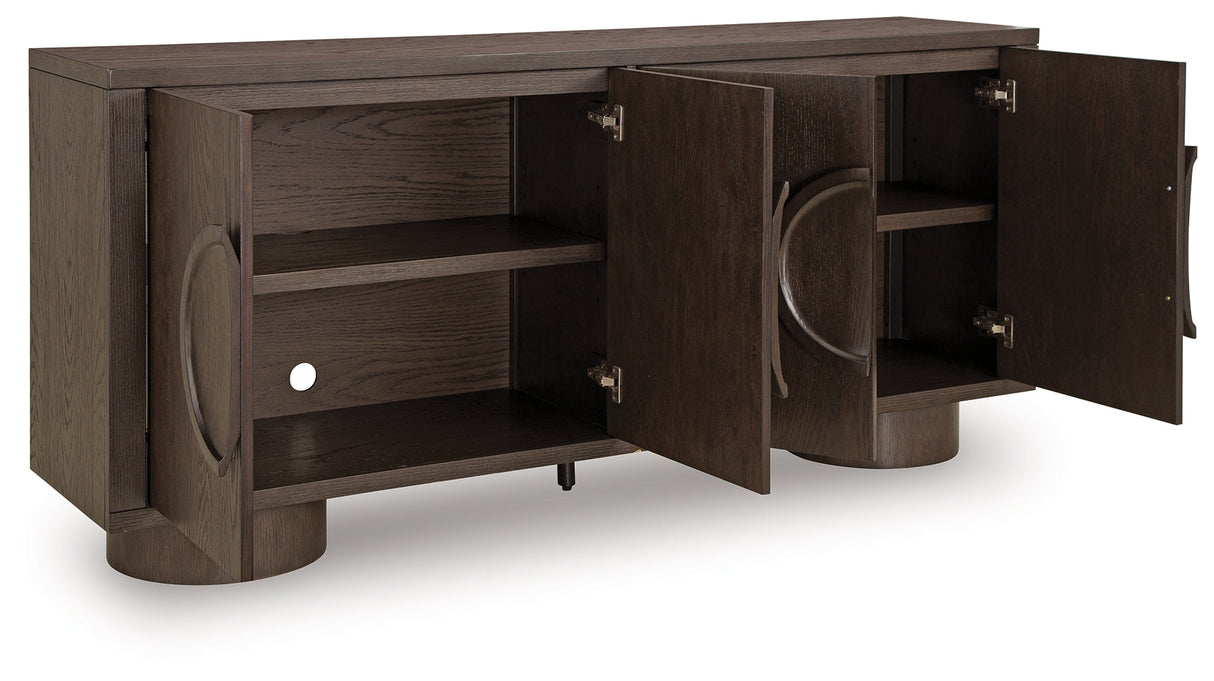 Veeda Dark Brown Accent Cabinet by ASHLEY FURNITURE at Eve Furniture