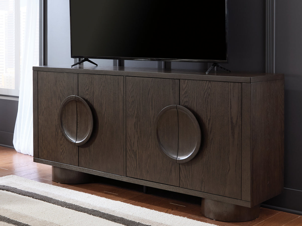Veeda Dark Brown Accent Cabinet by ASHLEY FURNITURE at Eve Furniture