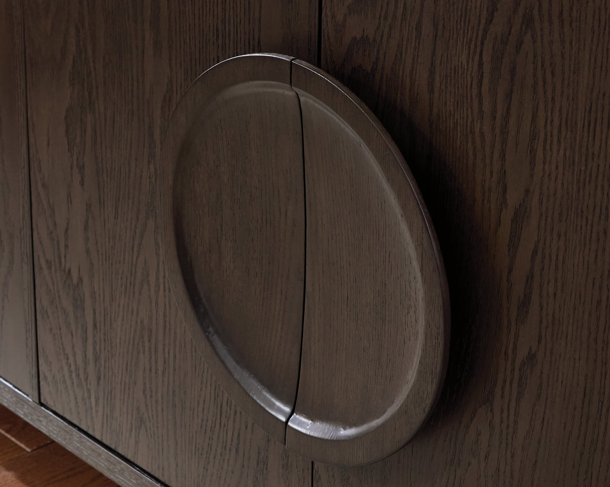 Veeda Dark Brown Accent Cabinet by ASHLEY FURNITURE at Eve Furniture