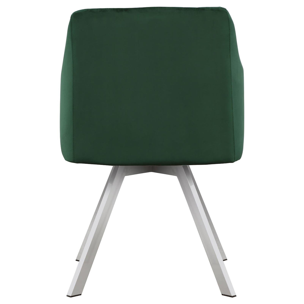 Veena Chrome and Green Round Dining Room Set with Swivel Chairs by Coaster at Eve Furniture