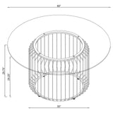 Veena Chrome and Green Round Dining Room Set with Swivel Chairs by Coaster at Eve Furniture