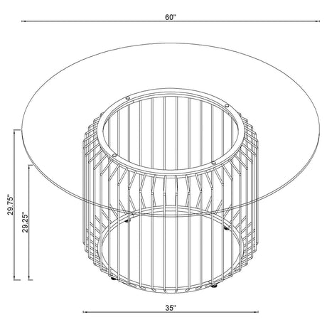 Veena Chrome and Green Round Dining Room Set with Swivel Chairs by Coaster at Eve Furniture