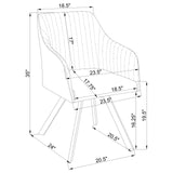 Veena Chrome and Green Round Dining Room Set with Swivel Chairs by Coaster at Eve Furniture