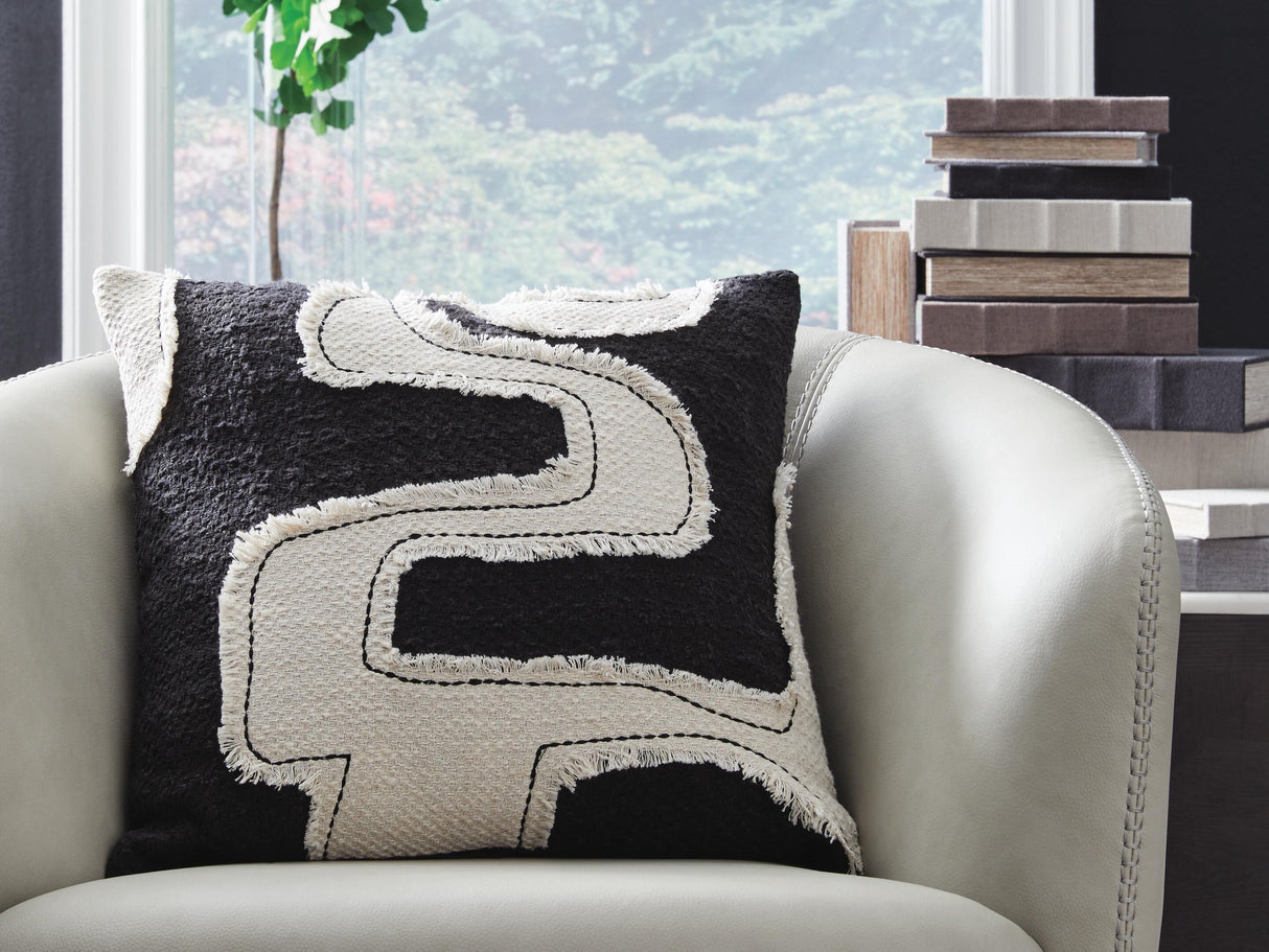 Veerbank Black/Beige Pillow by Ashley at Eve Furniture