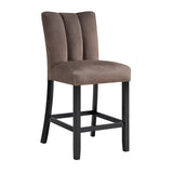 Vega Black and Brown Faux Marble Counter Height Set by Crown Mark at Eve Furniture