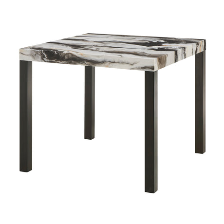Vega Black Faux Marble Counter Height Table by Crown Mark at Eve Furniture