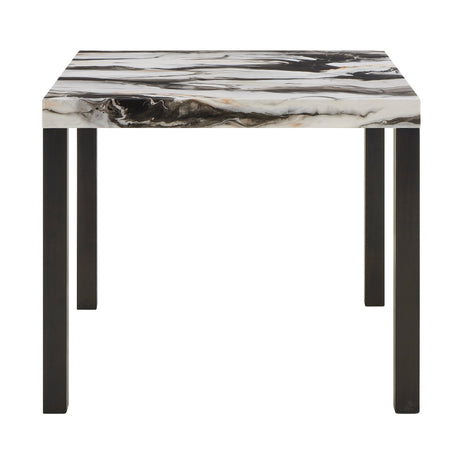 Vega Black Faux Marble Counter Height Table by Crown Mark at Eve Furniture