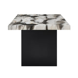 Vega Black Faux Marble Dining Table by Crown Mark at Eve Furniture